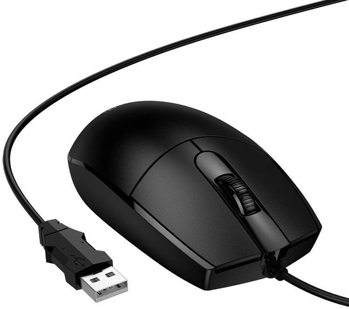 Дротова миша Hoco GM50 League USB Type-A Wired Mouse Black - изображение 3