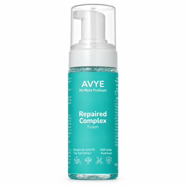 Пінка з кислотним комплексом для очищення проблемної шкіри AVYE Repaired Complex - Фото 1 Пінка з кислотним комплексом для очищення проблемної шкіри AVYE Repaired Complex - зображення 1