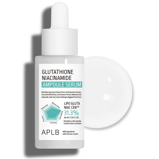 Serum nawilżające do twarzy APLB Glutathione Niacinamide na przebarwienia 40 ml (8809874682679) - Zdjęcie 2 Serum nawilżające do twarzy APLB Glutathione Niacinamide na przebarwienia 40 ml (8809874682679) - obraz 2