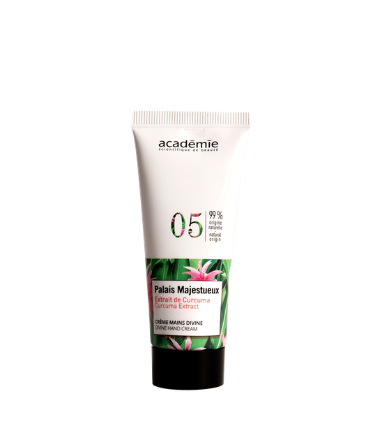 Крем для рук з екстрактом куркуми Academie Curcuma Extract Divine Hand Cream 30 мл (3145073342088) - Фото 1 Крем для рук з екстрактом куркуми Academie Curcuma Extract Divine Hand Cream 30 мл (3145073342088) - зображення 1