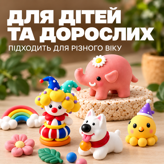 Глина для лепки самозастывающая воздушный пластелин набор для творчества и поделок из мягкой глины с инструментами и красками детский воздушная самозатвердевающая масса для моделирования 12 цветов Kayfovo POL12 - Фото 7 Глина для лепки самозастывающая воздушный пластелин набор для творчества и поделок из мягкой глины с инструментами и красками детский воздушная самозатвердевающая масса для моделирования 12 цветов Kayfovo POL12 - изображение 7