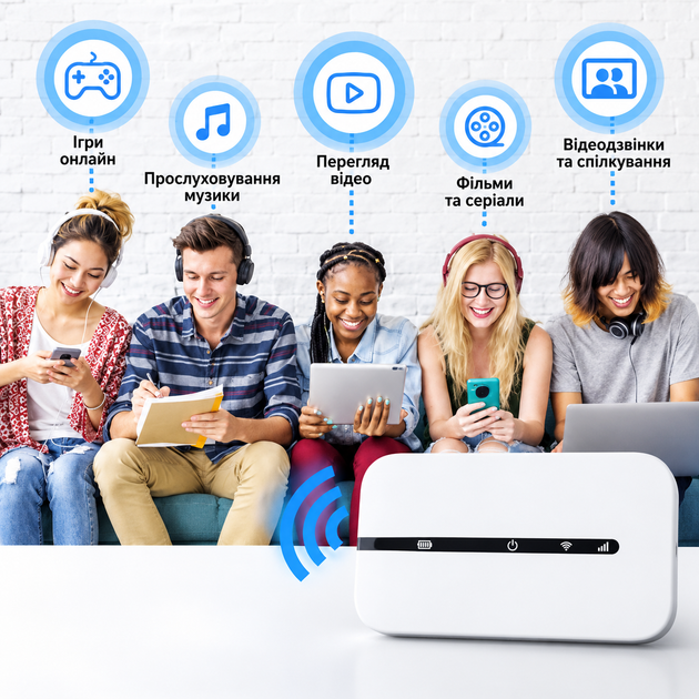 Карманный мобильный модем 4G LTE Wi-Fi роутер с SIM-картой и аккумулятором 2100 mAh - Фото 5 Карманный мобильный модем 4G LTE Wi-Fi роутер с SIM-картой и аккумулятором 2100 mAh - изображение 5