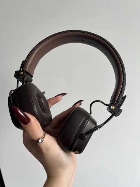 Наушники Marshall Major V Bluetooth Brown 100 часов работы, быстрая зарядка, складные, с микрофоном - изображение 2