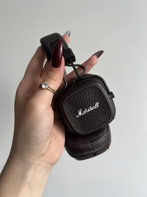 Наушники Marshall Major V Bluetooth Brown 100 часов работы, быстрая зарядка, складные, с микрофоном - изображение 6