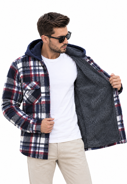 Мужская рубашка с молнией на меху Hetai размер 5XL 26127834 - Фото 2 Мужская рубашка с молнией на меху Hetai размер 5XL 26127834 - изображение 2