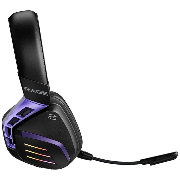 Беспроводная игровая гарнитура Proove Gaming Rage (APP) black/purple (WHRG00020001) - Фото 2 Беспроводная игровая гарнитура Proove Gaming Rage (APP) black/purple (WHRG00020001) - изображение 2