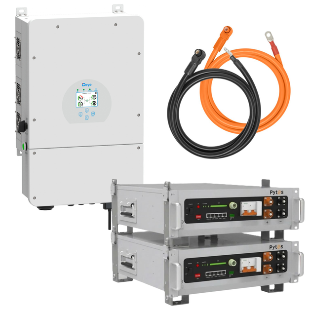 Комплект автономного енергопостачання Deye SUN-12K-SG02LP1-EU-AM3 12 кВт + Pytes V5°α Plus H+ 2 шт 5.12 кВт·год LiFePO4 - зображення 2