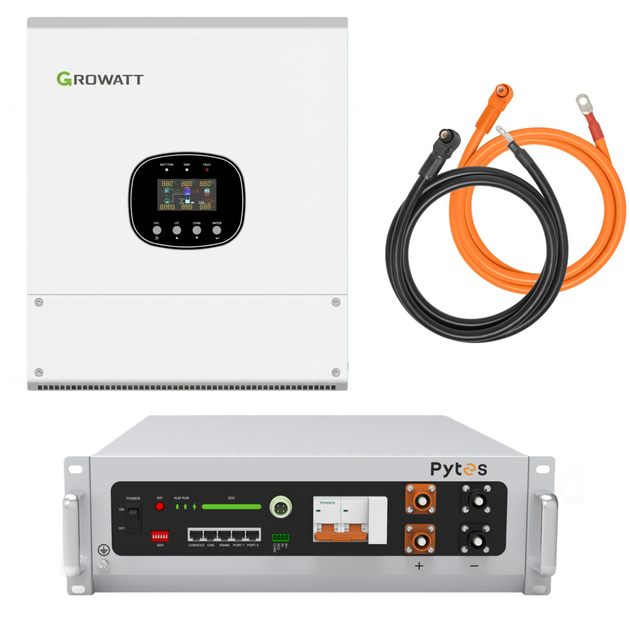 Комплект автономного энергоснабжения Growatt SPE 6000TL HVM-G2 6 кВт + Pytes V5°α Plus H+ 5.12 кВт·ч LiFePO4 - Фото 2 Комплект автономного энергоснабжения Growatt SPE 6000TL HVM-G2 6 кВт + Pytes V5°α Plus H+ 5.12 кВт·ч LiFePO4 - изображение 2