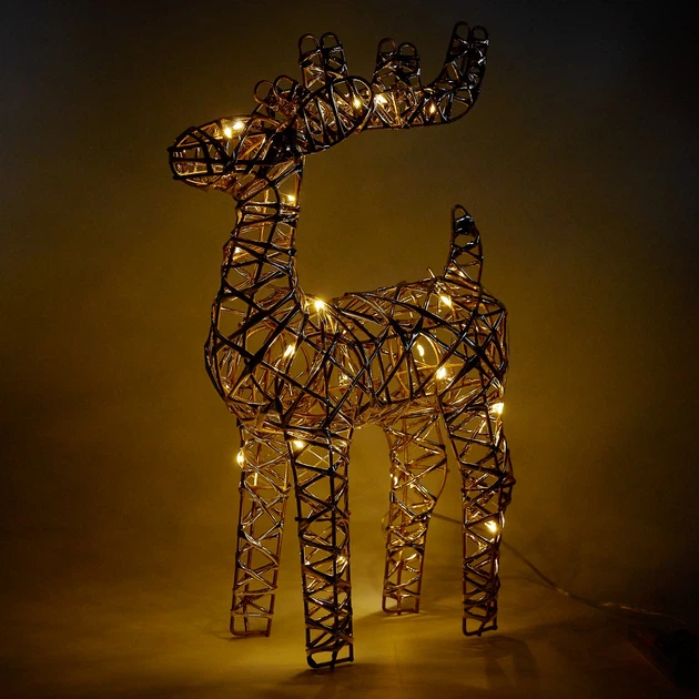 Светодиодная новогодняя декорация — олень, 30x22x8 см, 30 LED, теплый белый свет (803194) - Фото 1 Светодиодная новогодняя декорация — олень, 30x22x8 см, 30 LED, теплый белый свет (803194) - изображение 1