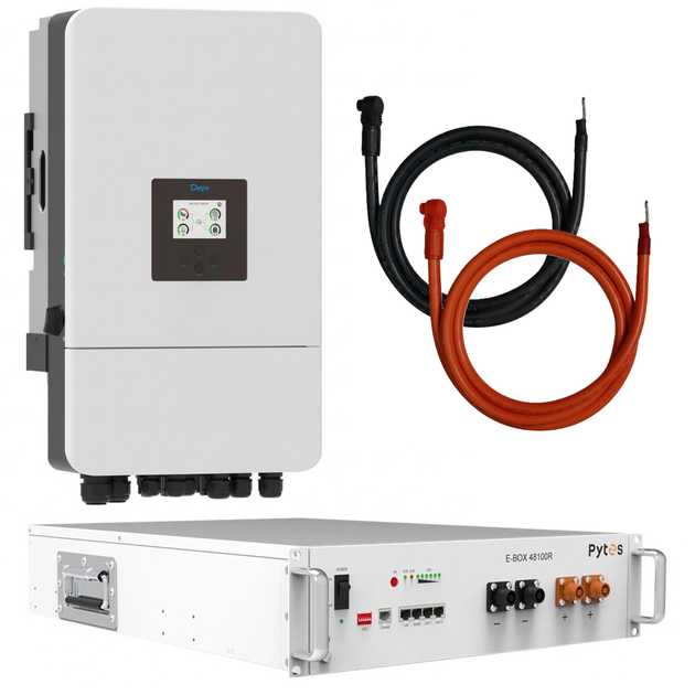 Комплект автономного енергопостачання Deye SUN-8K-SG05LP3-EU 8 кВт 3 фази + Pytes E-BOX-48100R TE+ 5.12 кВт·год LiFePO4 - Фото 2 Комплект автономного енергопостачання Deye SUN-8K-SG05LP3-EU 8 кВт 3 фази + Pytes E-BOX-48100R TE+ 5.12 кВт·год LiFePO4 - зображення 2