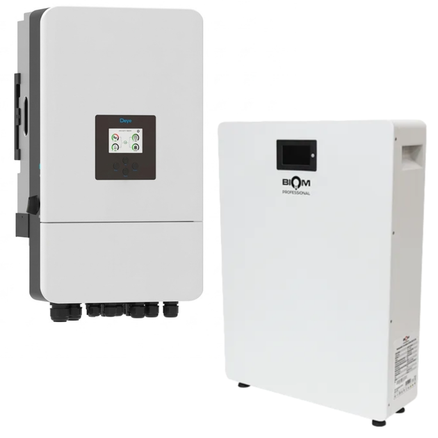 Комплект автономного енергопостачання Deye SUN-8K-SG05LP3-EU 8 кВт 3 фази + Biom BALFP-512100-V1 5.12 кВт·год LiFePO4 - зображення 2