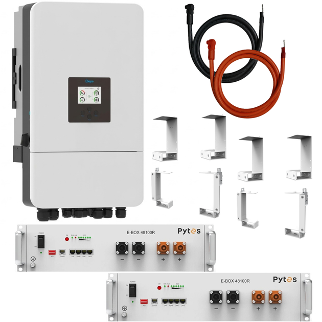 Комплект автономного енергопостачання Deye SUN-8K-SG05LP3-EU 8 кВт 3 фази + Pytes E-BOX-48100R TE+ 2 шт 5.12 кВт·год LiFePO4 - Фото 2 Комплект автономного енергопостачання Deye SUN-8K-SG05LP3-EU 8 кВт 3 фази + Pytes E-BOX-48100R TE+ 2 шт 5.12 кВт·год LiFePO4 - зображення 2