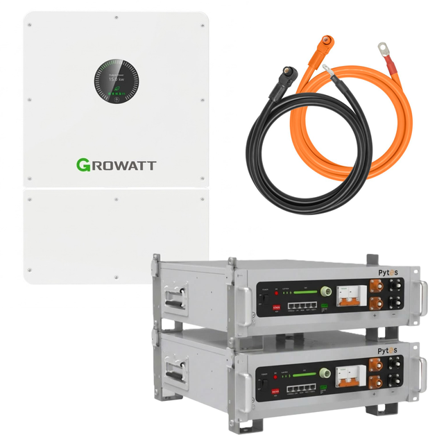 Комплект автономного енергопостачання Growatt WIT 18K-HU 18 кВт + Pytes V5°α Plus H+ 2 шт 5.12 кВт·год LiFePO4 - зображення 2