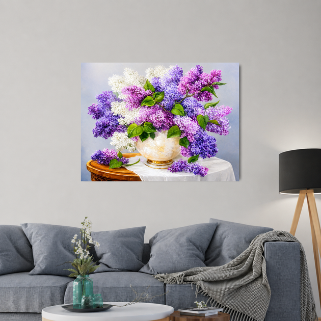 Алмазная мозаика ColorArt 30х40см Букет сирени ST408 - изображение 3