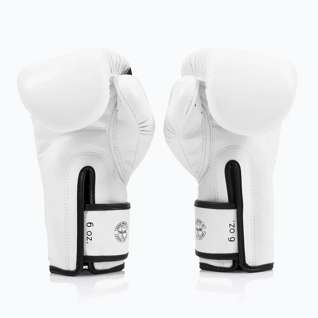 Боксерские перчатки Fairtex микрофибра 16 унций белые - изображение 7