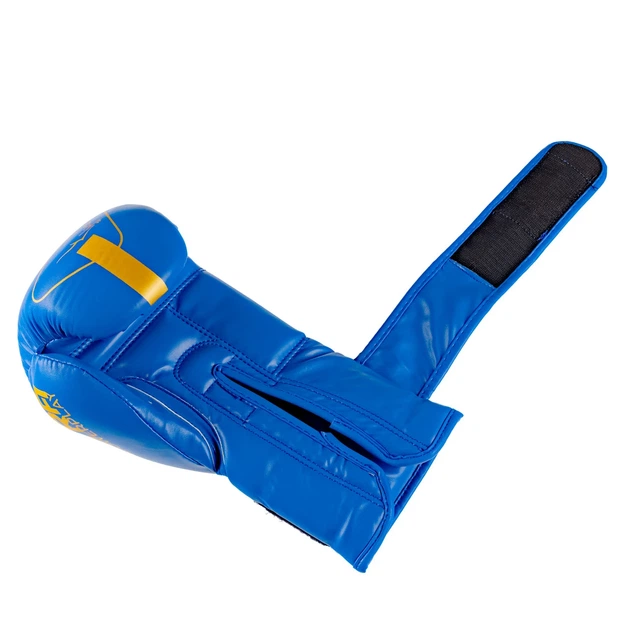 Боксерские перчатки Active Point PU 16 унций Синие - изображение 9