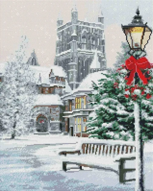 Алмазная мозаика на подрамнике ColorArt 40х50 Рождественская сказка SPP084 + Подарок лак для покрытия, полная выкладка, квадратные алмазики, набор для творчества и рукоделия - изображение 2