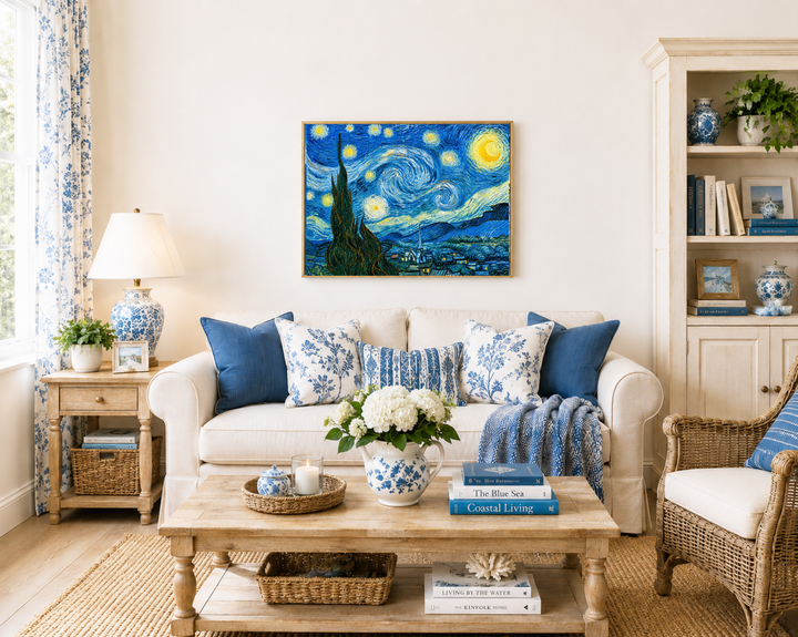 Алмазная мозаика на подрамнике ColorArt 30x40 Звездная ночь Ван Гог STP490 + Подарок лак для покрытия - изображение 3