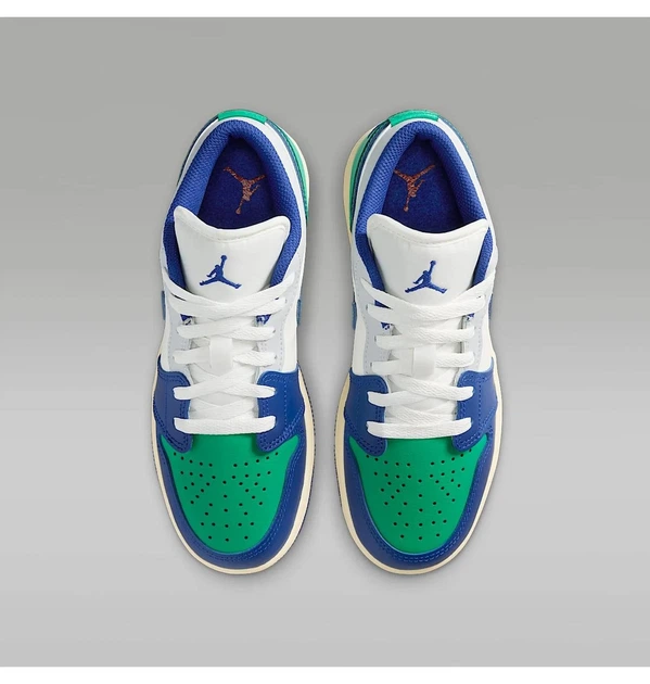 Кроссовки детские Jordan 1 Low Big Kids Blue/Green 38.5 553560-147 - изображение 4