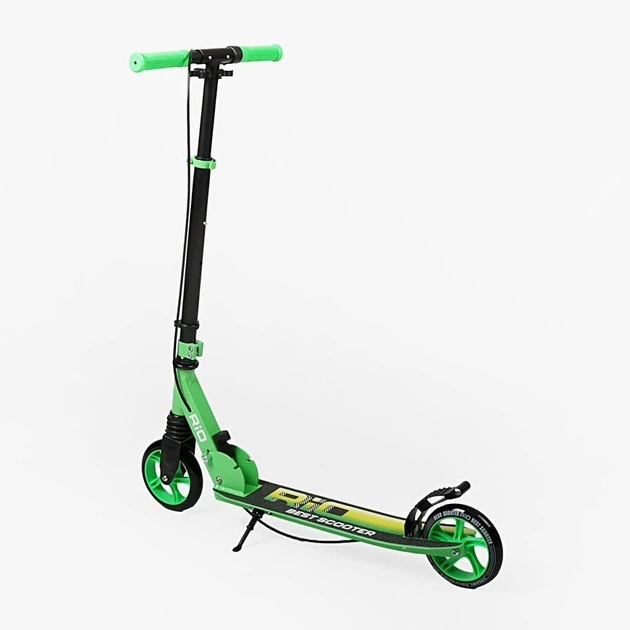 Самокат двухколесный Best Scooter Rio R-15800 Черно-зеленый - изображение 4