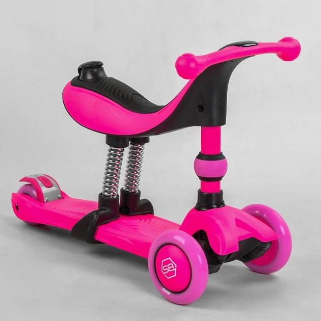 Самокат-велобег 3 в 1 Best Scooter BS-23180 Фуксия - изображение 4