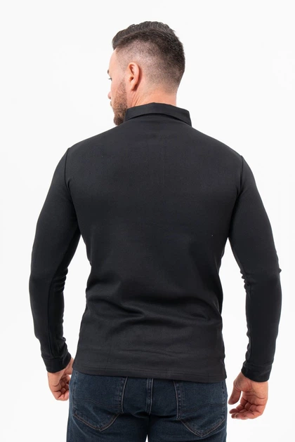Джемпер-поло на молнии K.O.R 99981 Черный (BLACK) 2XL - изображение 4