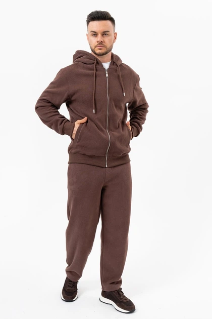 Спортивна флісова кофта на блискавці K.O.R 853 Кавовий (No36 coffee) XL - Фото 2 Спортивна флісова кофта на блискавці K.O.R 853 Кавовий (No36 coffee) XL - зображення 2