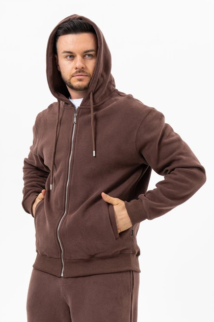 Спортивна флісова кофта на блискавці K.O.R 853 Кавовий (No36 coffee) XL - Фото 4 Спортивна флісова кофта на блискавці K.O.R 853 Кавовий (No36 coffee) XL - зображення 4