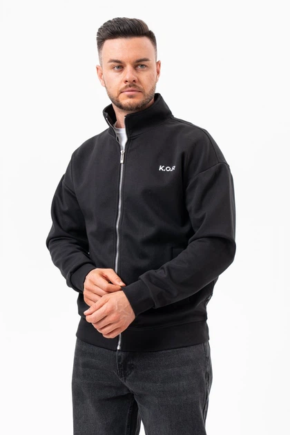 Спортивна кофта на блискавці K.O.R 32019 Чорний (BLACK) 2XL - зображення 3