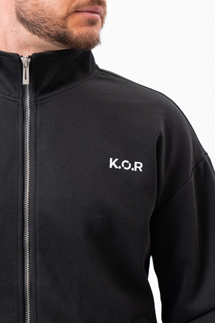 Спортивна кофта на блискавці K.O.R 32019 Чорний (BLACK) 2XL - зображення 6