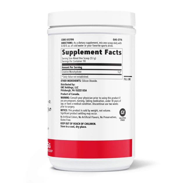 Дієтична добавка GNC Live Well CREATINE Monohydrate Unflavored 561 г креатин моногідрат Джі-Ен-Сі Лайв Велл без смаку - зображення 2