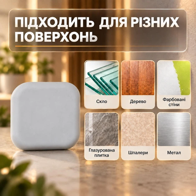 Стопор для дверей на двері настінний обмежувач дверний упор відбійник для дверей стопер силіконовий квадратний 6 шт GDragon Сірий 79_2_6_3 - зображення 6