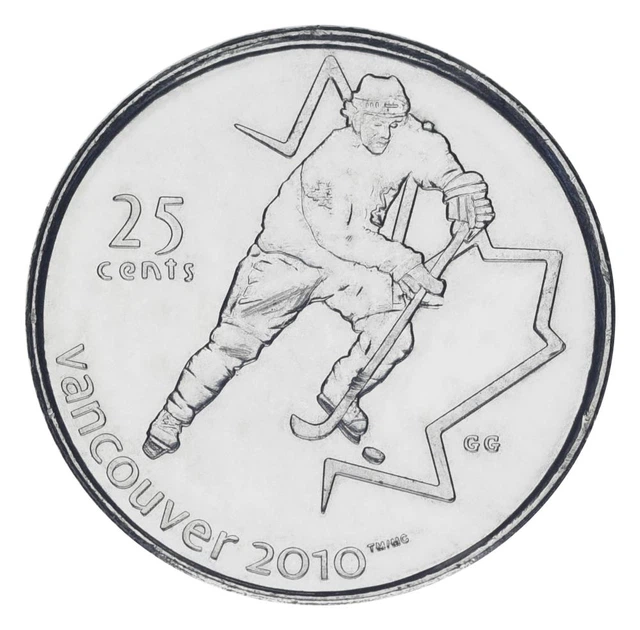 Монета Канада 25 центов 2007 UNC XXI зимние Олимпийские Игры в Ванкувере 2010 - Хоккей - Фото 1 Монета Канада 25 центов 2007 UNC XXI зимние Олимпийские Игры в Ванкувере 2010 - Хоккей - изображение 1