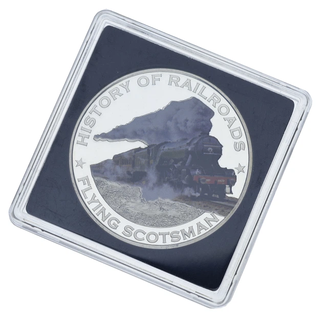 Монета Либерия 5 долларов 2006 Серебро Proof История железных дорог - Поезда Паровозы - Летучий шотландец - Фото 3 Монета Либерия 5 долларов 2006 Серебро Proof История железных дорог - Поезда Паровозы - Летучий шотландец - изображение 3