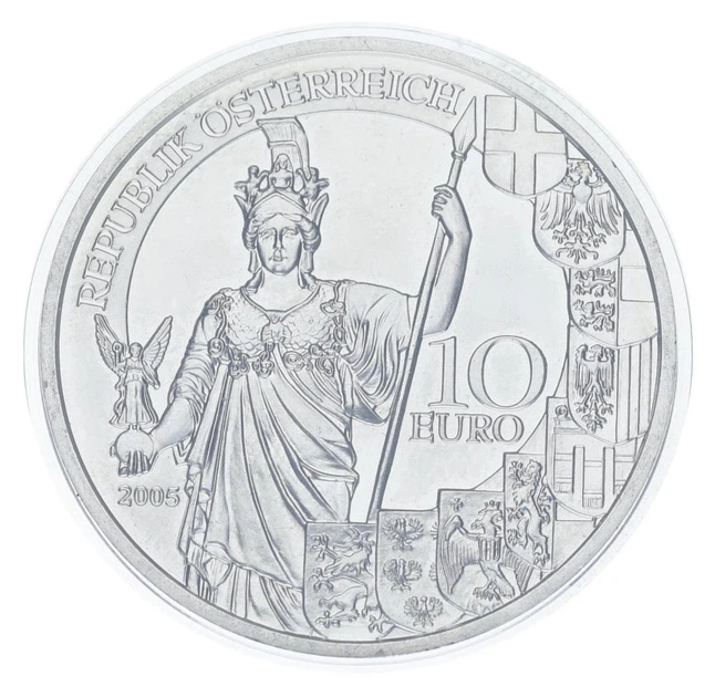 Монета Австрия 10 евро 2005 Серебро AU-UNC 60 лет Второй республике (Ag 925, 17,3 грамма) - Фото 1 Монета Австрия 10 евро 2005 Серебро AU-UNC 60 лет Второй республике (Ag 925, 17,3 грамма) - изображение 1