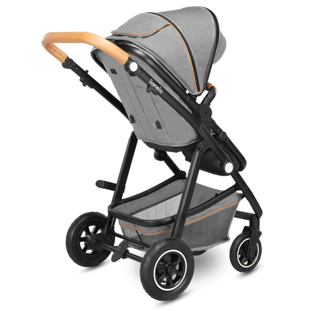 Универсальная коляска 2 в 1 Lionelo AMBER GREY STONE, люлька, прогулочный блок - изображение 7