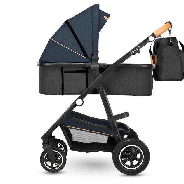 Универсальная коляска 2 в 1 Lionelo AMBER BLUE NAVY, люлька, прогулочный блок - изображение 7