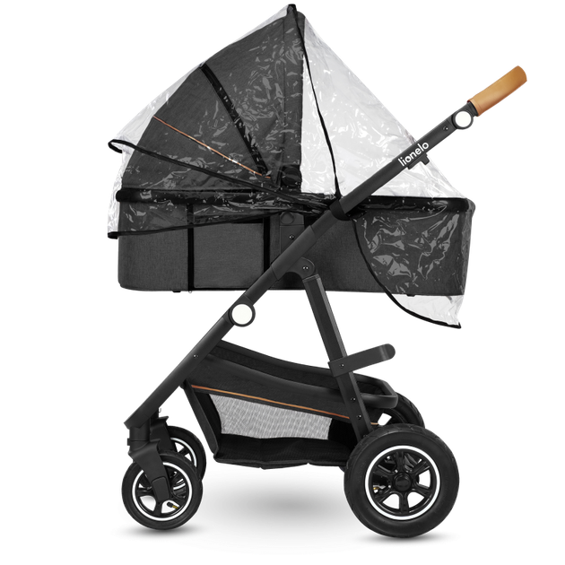 Универсальная коляска 2 в 1 Lionelo AMBER GREY GRAPHITE, люлька, прогулочный блок - изображение 4