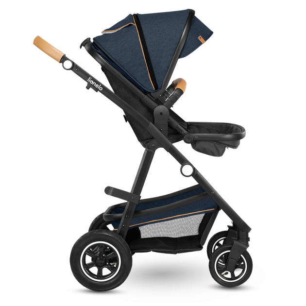 Универсальная коляска 2 в 1 Lionelo AMBER BLUE NAVY, люлька, прогулочный блок - изображение 10