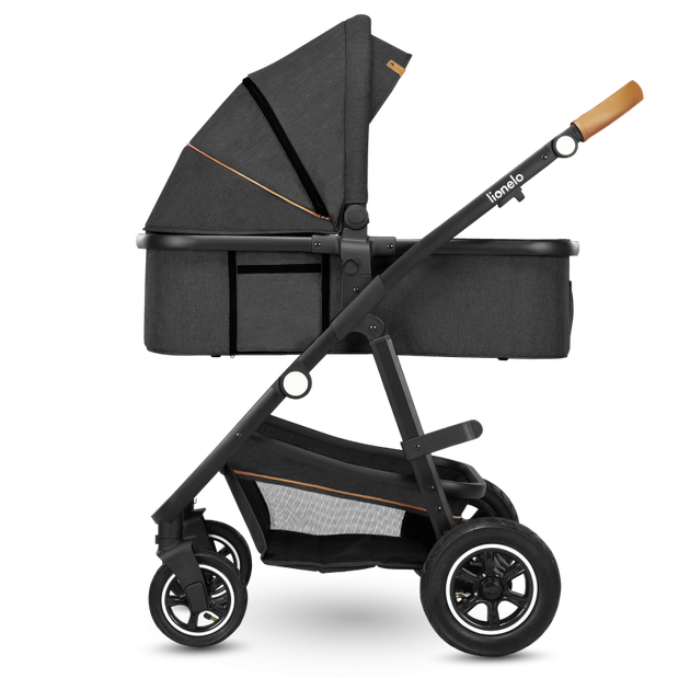 Универсальная коляска 2 в 1 Lionelo AMBER GREY GRAPHITE, люлька, прогулочный блок - изображение 2