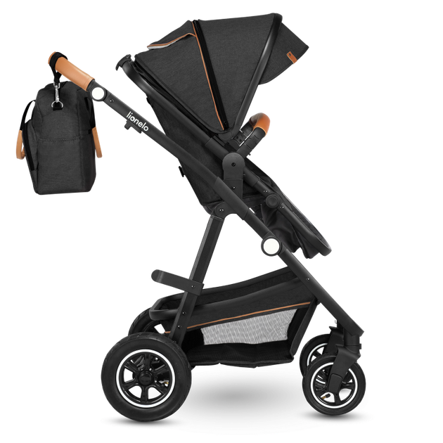 Универсальная коляска 2 в 1 Lionelo AMBER GREY GRAPHITE, люлька, прогулочный блок - изображение 10