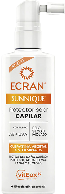 Солнцезащитный спрей для волос Ecran Sunnique Protector Solar Capilar 100 мл (8411135010383) - Фото 1 Солнцезащитный спрей для волос Ecran Sunnique Protector Solar Capilar 100 мл (8411135010383) - изображение 1