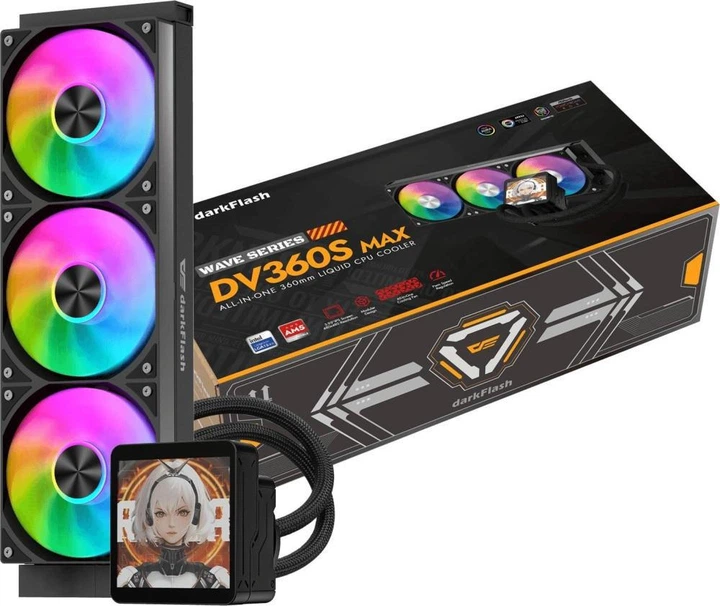 Водяное охлаждение DarkFlash DV360S Max Black - Фото 6 Водяное охлаждение DarkFlash DV360S Max Black - изображение 6
