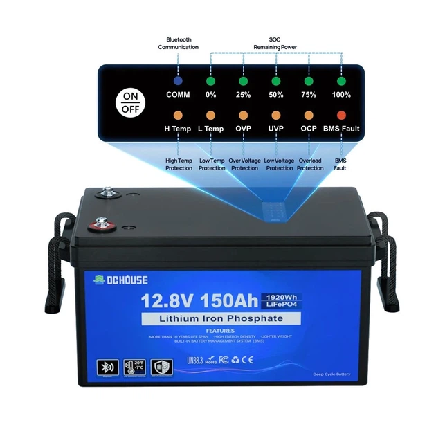 Акумулятор LiFePO4 DC HOUSE 12.8V 150Ah Bluetooth (ECO-LFP1215005) - изображение 3