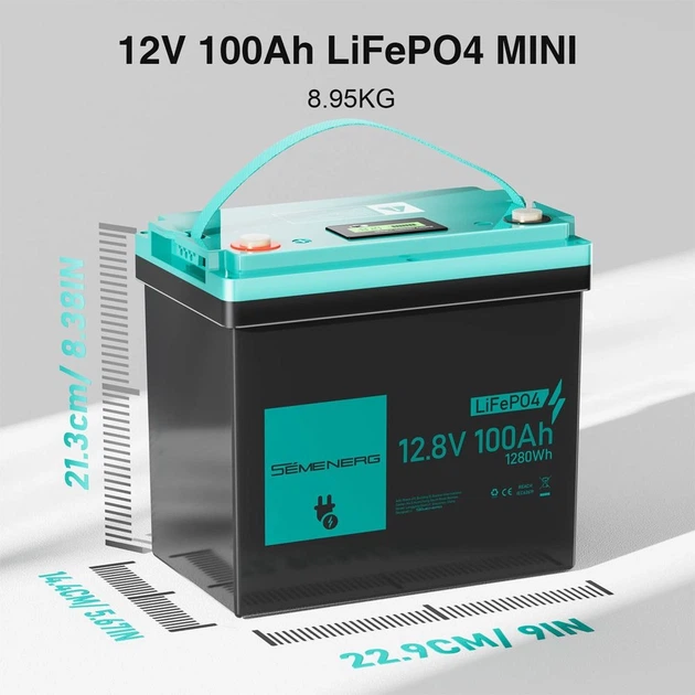 Акумуляторна батарея SEMENERG LiFePO4 12.8V 100Ah - изображение 3
