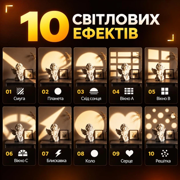 Фотографічне світло Light 10W, 8400 мА·год, 4 кольори, плавне регулювання яскравості, 10 світлових ефектів, 3× 1/4", портативне - зображення 5