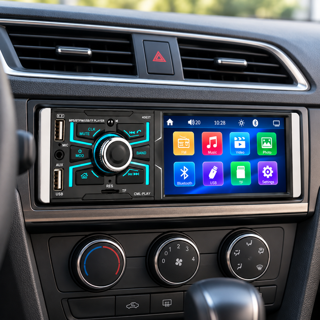Автомагнитола 1DIN 4063 MP5 с сенсорным экраном 4,5", Bluetooth, USB, FM и поддержкой камеры заднего вида - изображение 2