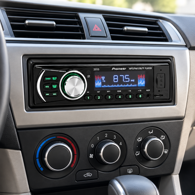 Автомагнитола Pioneer 2055 1 DIN MP3/USB/SD/FM/AUX, 4×50 Вт, с пультом ДУ - изображение 2