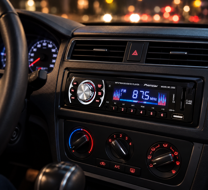 Автомагнитола 2032 1 DIN, USB, SD/MMC, AUX, FM, 4×50 Вт, пульт ДУ - Фото 3 Автомагнитола 2032 1 DIN, USB, SD/MMC, AUX, FM, 4×50 Вт, пульт ДУ - изображение 3