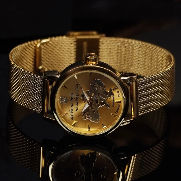 Годинник наручний Awarder 028-3D All Gold Де би не була - Фото 2 Годинник наручний Awarder 028-3D All Gold Де би не була - изображение 2